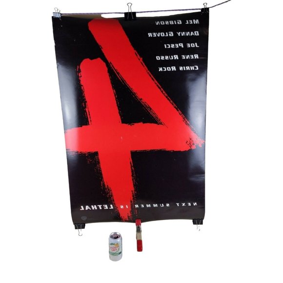 Lethal Weapon 4 Movie Poster Double Sided Rolled Mel Gibson Danny Glover  27x40 - Picture 4 of 4